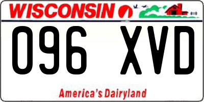 WI license plate 096XVD