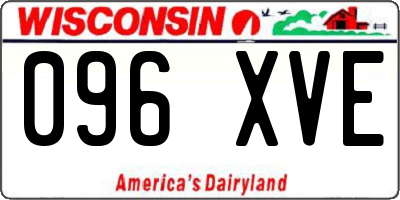 WI license plate 096XVE