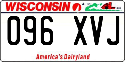 WI license plate 096XVJ