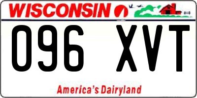 WI license plate 096XVT