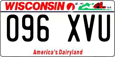 WI license plate 096XVU