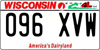 WI license plate 096XVW