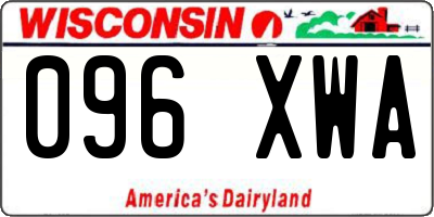 WI license plate 096XWA