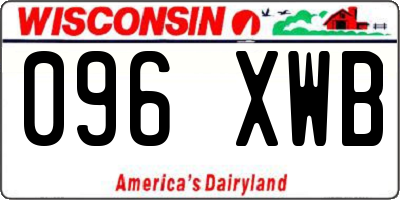 WI license plate 096XWB