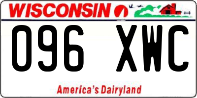 WI license plate 096XWC