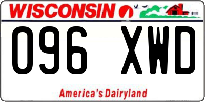WI license plate 096XWD