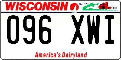 WI license plate 096XWI