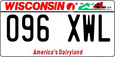 WI license plate 096XWL