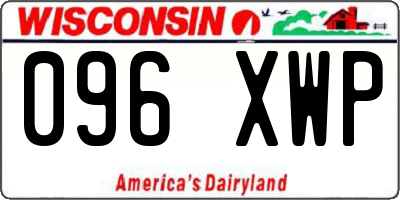 WI license plate 096XWP
