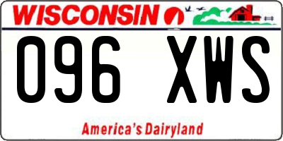 WI license plate 096XWS