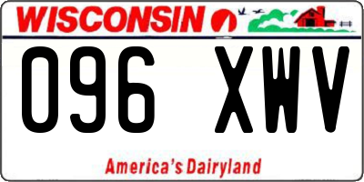 WI license plate 096XWV