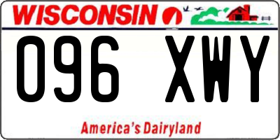 WI license plate 096XWY
