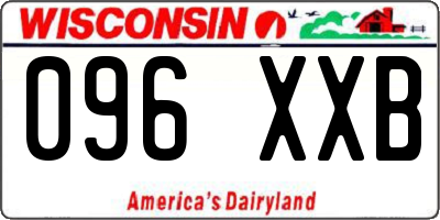 WI license plate 096XXB