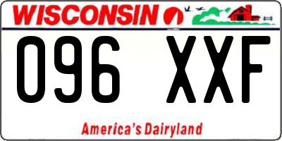 WI license plate 096XXF