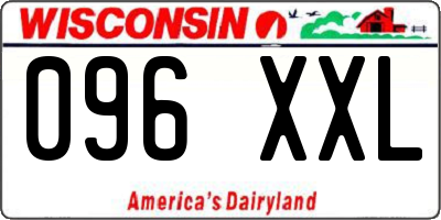 WI license plate 096XXL