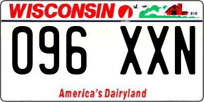 WI license plate 096XXN