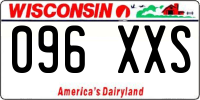 WI license plate 096XXS