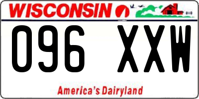 WI license plate 096XXW