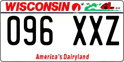 WI license plate 096XXZ