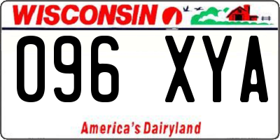 WI license plate 096XYA