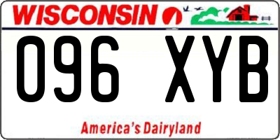 WI license plate 096XYB