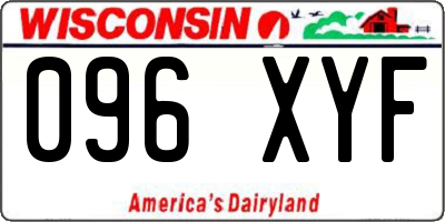 WI license plate 096XYF