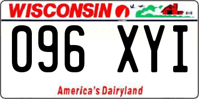 WI license plate 096XYI