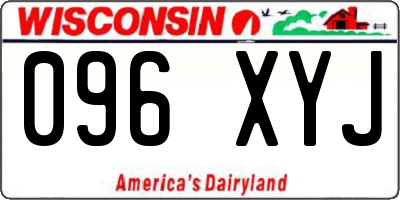 WI license plate 096XYJ