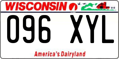 WI license plate 096XYL