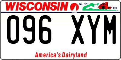 WI license plate 096XYM