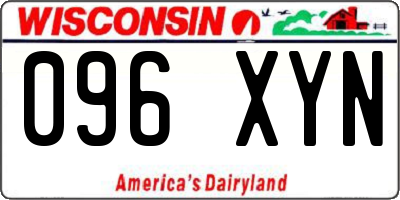 WI license plate 096XYN