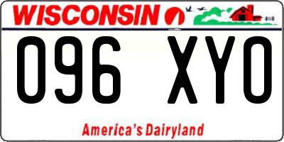 WI license plate 096XYO