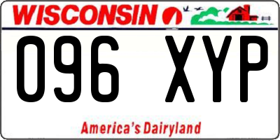WI license plate 096XYP