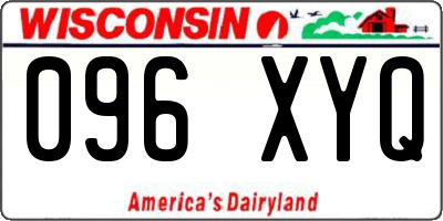 WI license plate 096XYQ