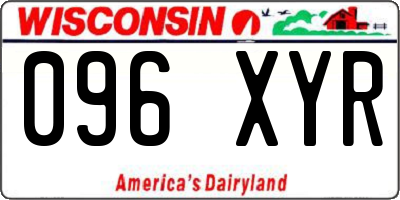 WI license plate 096XYR