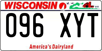 WI license plate 096XYT