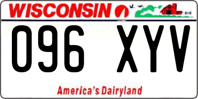 WI license plate 096XYV