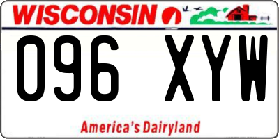 WI license plate 096XYW