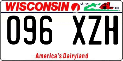 WI license plate 096XZH