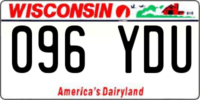 WI license plate 096YDU
