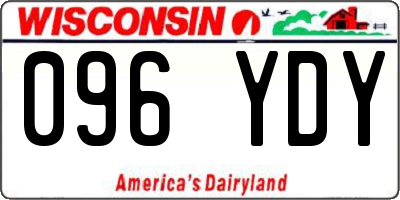 WI license plate 096YDY