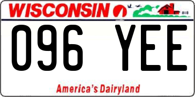WI license plate 096YEE