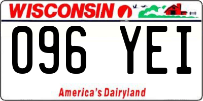 WI license plate 096YEI