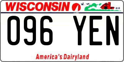 WI license plate 096YEN
