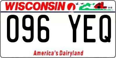 WI license plate 096YEQ