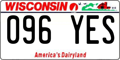 WI license plate 096YES