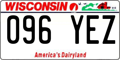 WI license plate 096YEZ