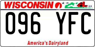 WI license plate 096YFC