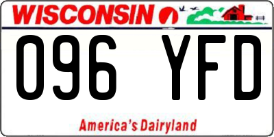 WI license plate 096YFD