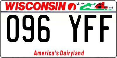 WI license plate 096YFF